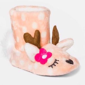 Cat & Jack Girls Toddler S 12-24 M Pink Reindeer